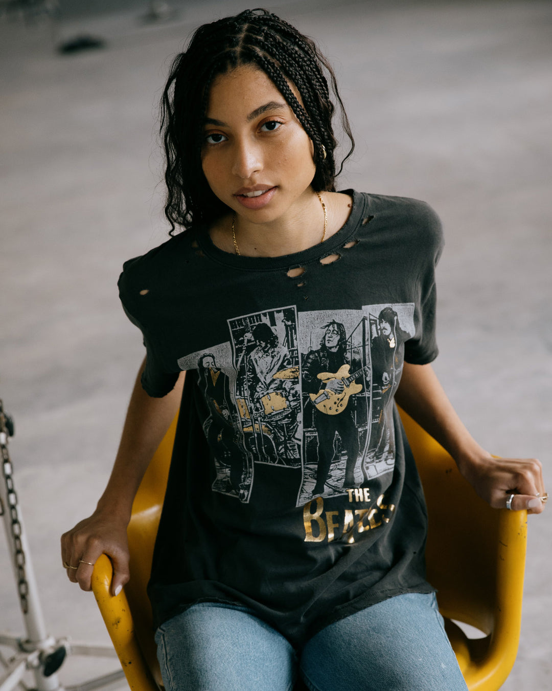 Women's The Beatles Rooftop Vintage Destroy Tee