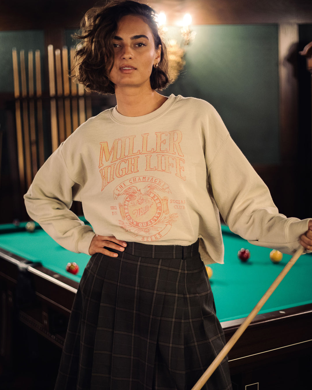 Women's Miller High Life Sportsman's Club Fleece Crop