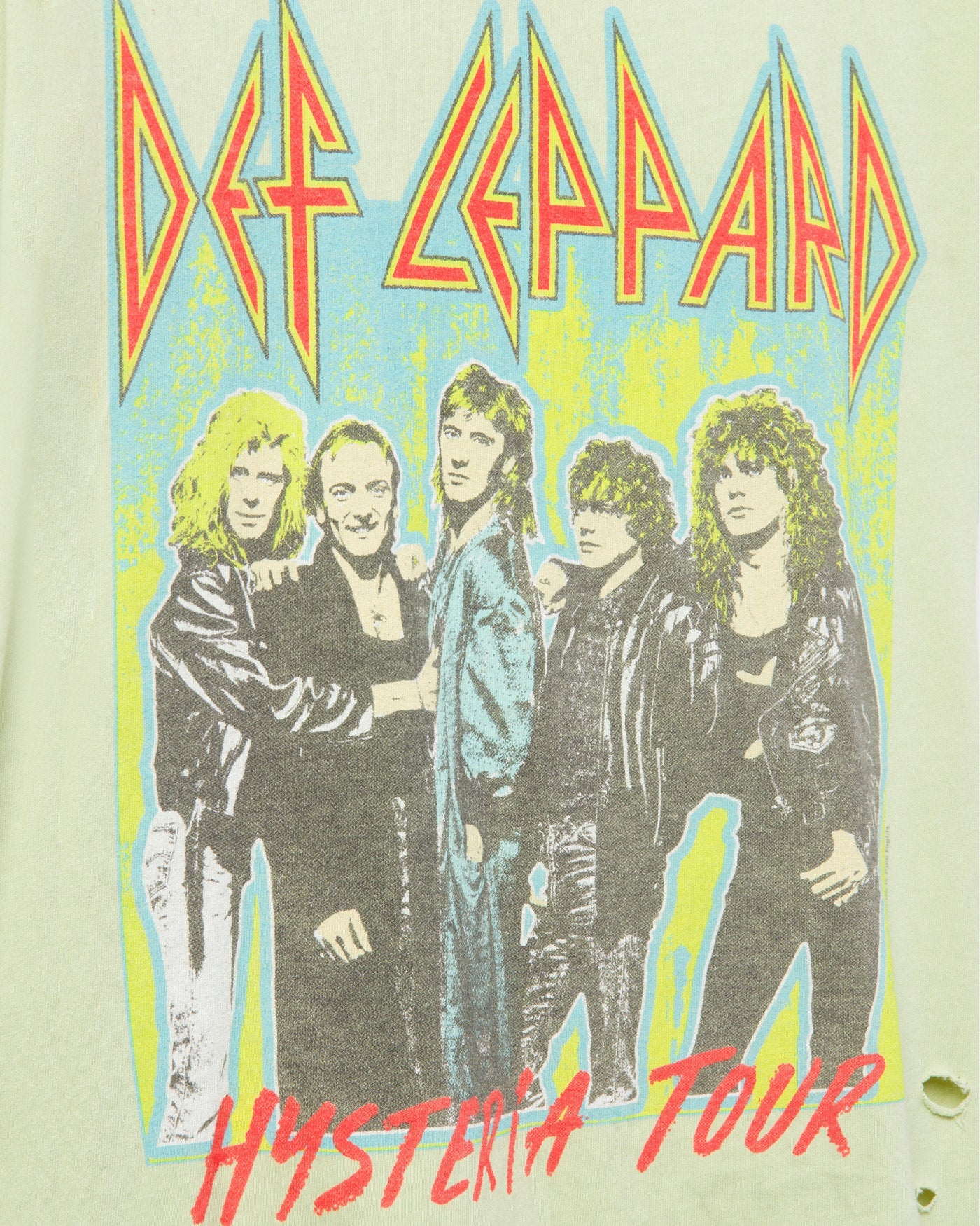 Def Leppard Hysteria Tour Vintage Destroy Tee – Junk Food Clothing