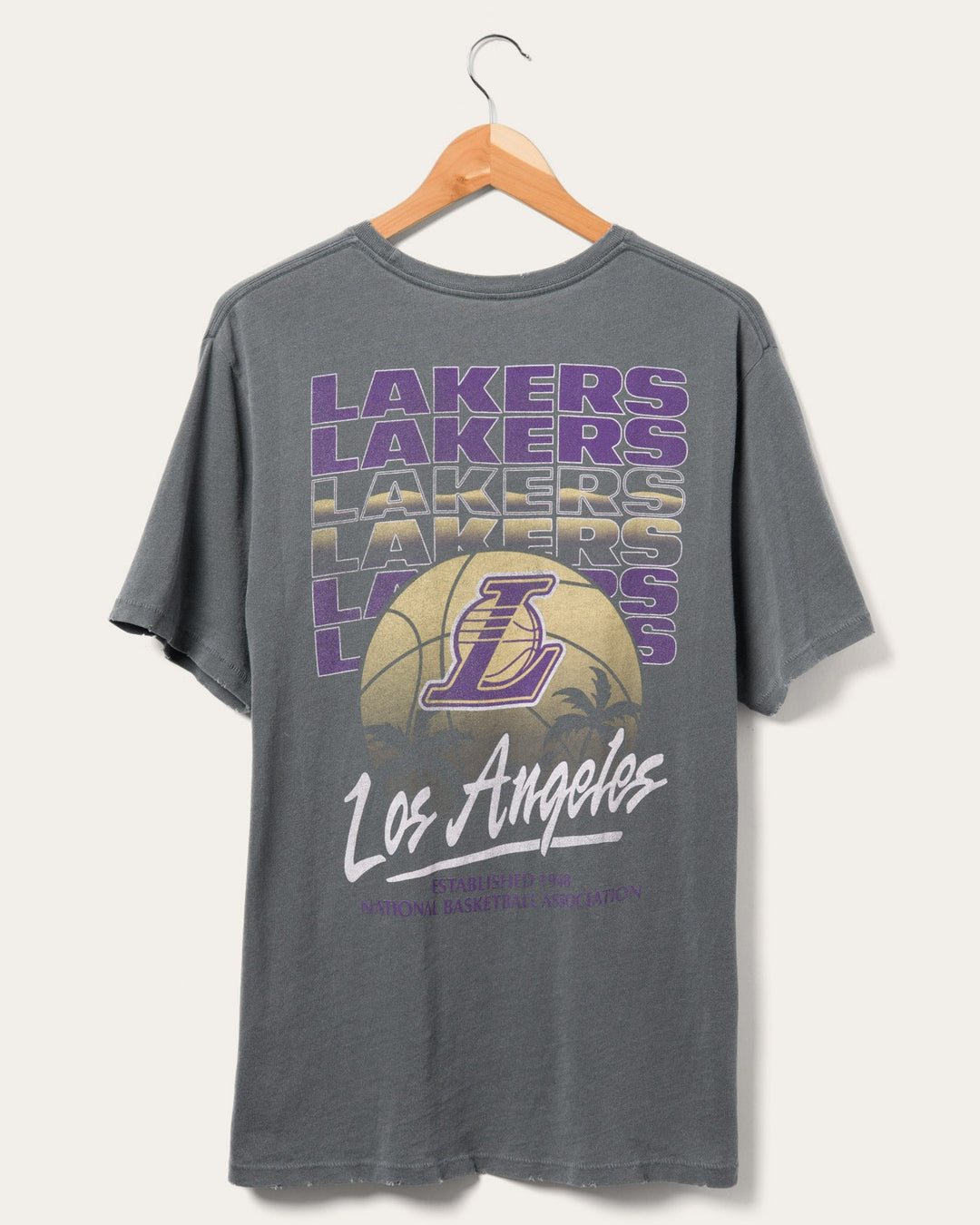 Lakers Luau Vintage Destroy Tee