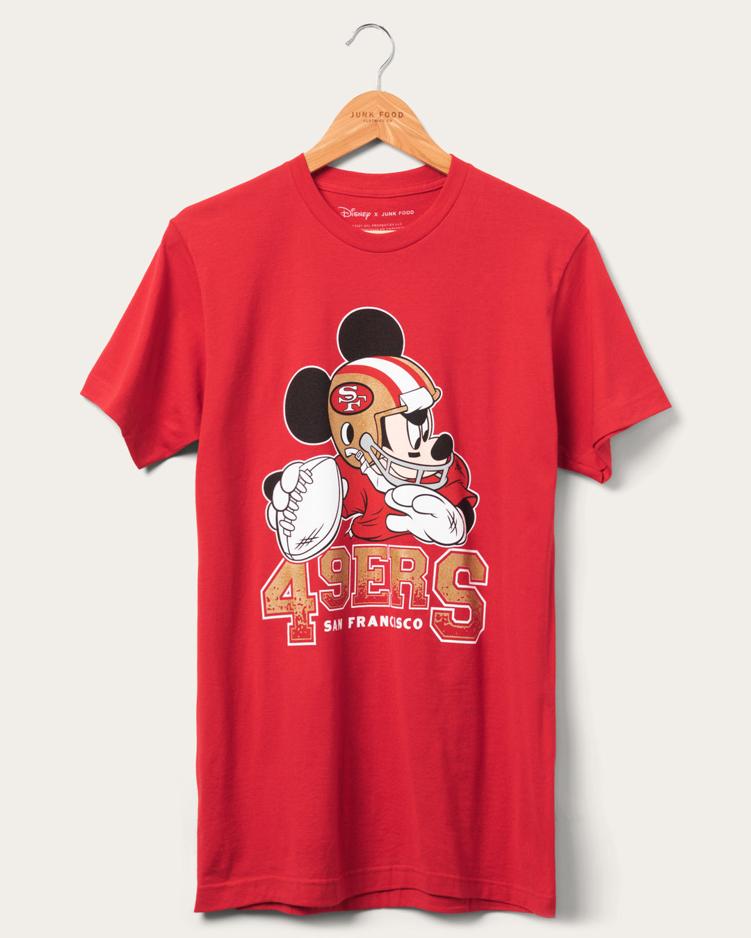 Disney x Junk Food x NFL Mickey Quarterback 49ers Tee – Junk Food
