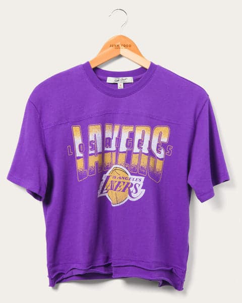 Women's Lakers Courtside Cropped Tee | Junk Food Clothing