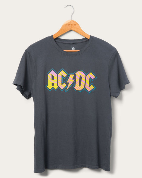 Women's AC/DC Neon Zebra Vintage Tee – Junk Food Clothing