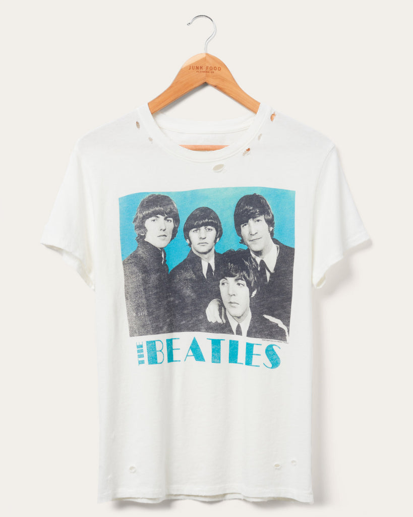 トップス 00s Vintage Beatles T-Shirt Women's Beatles Blue Vintage Destroy Tee – Junk Food Clothing
