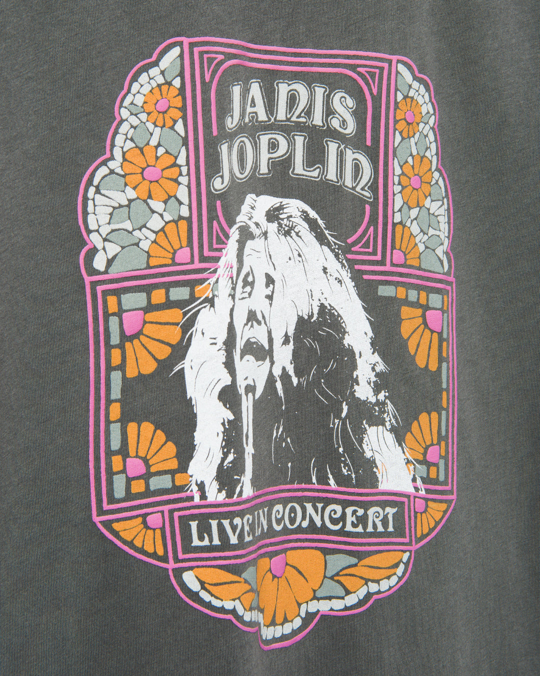 Women's Janis Joplin Live In Concert Vintage Tee