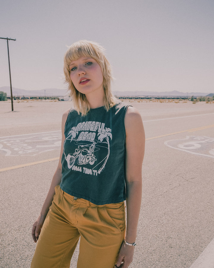 Women's Grateful Dead 1977 Tour Cropped Muscle Tank
