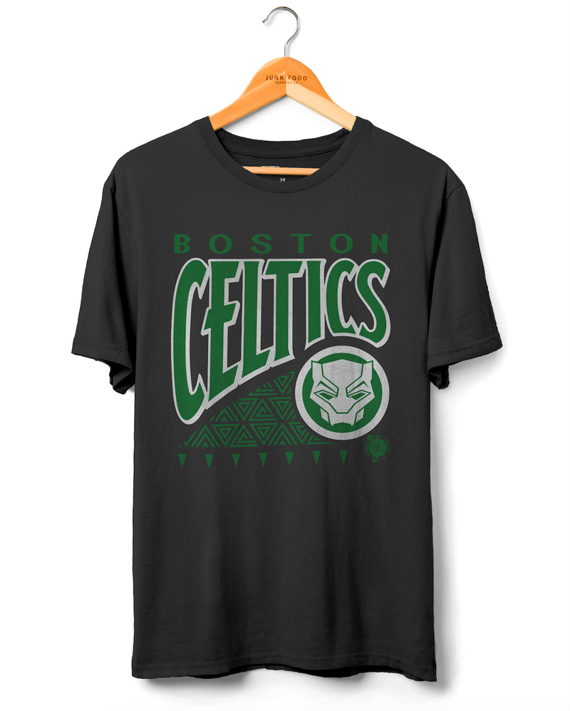 Celtics Wakanda Forever Pattern Tee