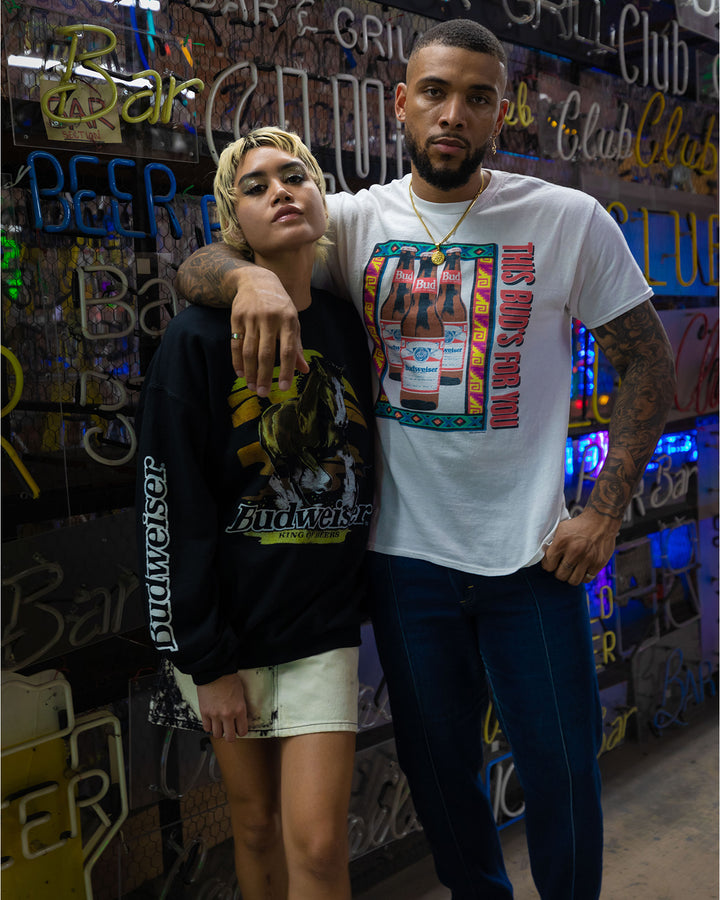 Budweiser Neon Clydesdales Flea Market Fleece