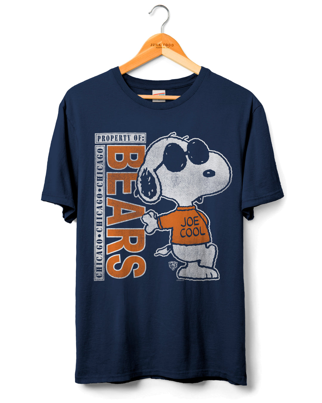 chicago bears gear Chicago Bears Joe Cool Vertical Tee | Navy | Size M